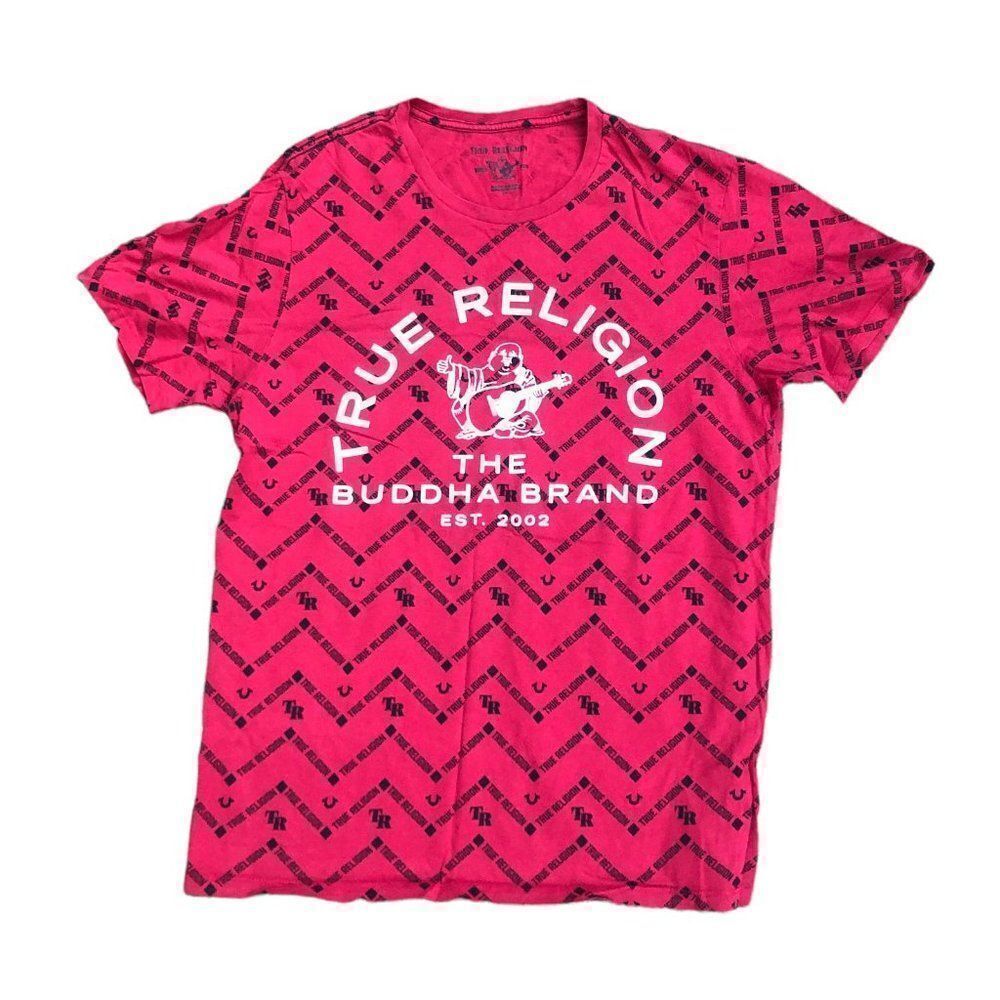 TRUE Religion T Shirt Native Monogram Large Red